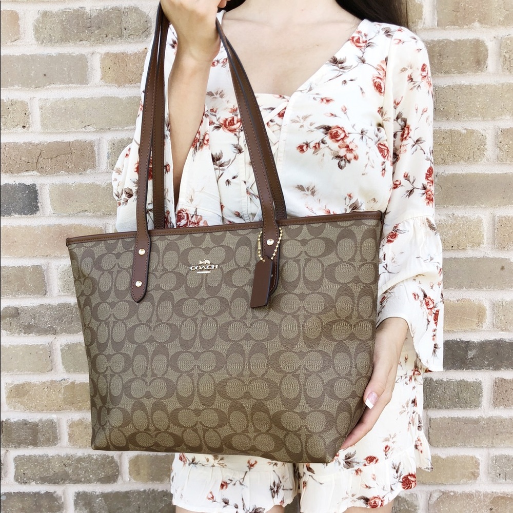 Gaby’sBags👜💕-NWT Coach Tote ZIP Tote - Picture 3 of 7